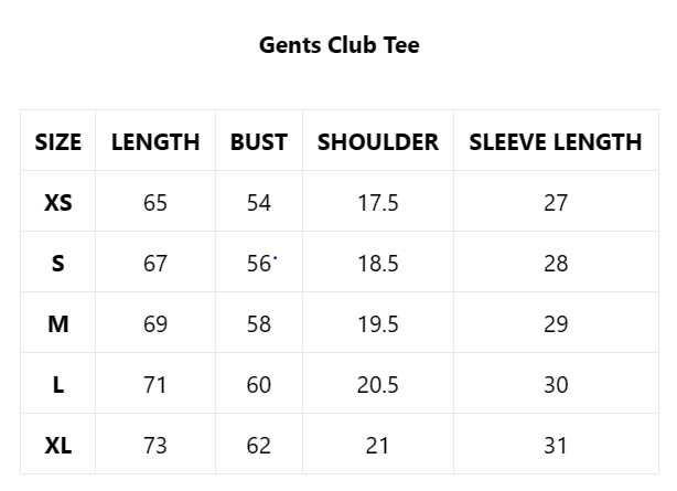 Gents Club T-Shirt White