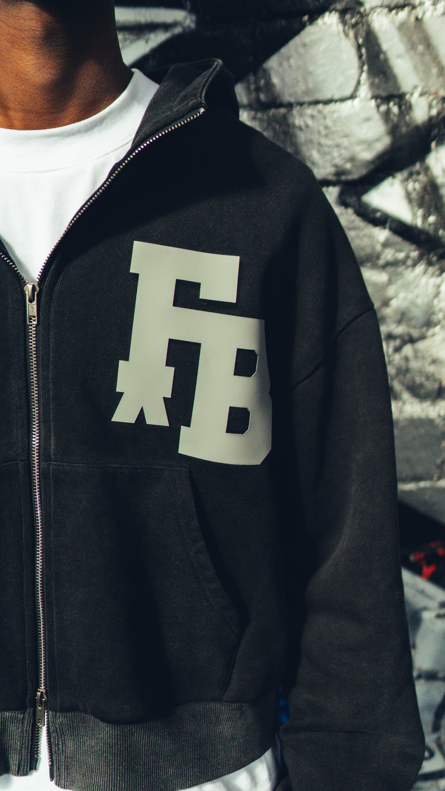 Zip Up Staple Hoodie Washed Black