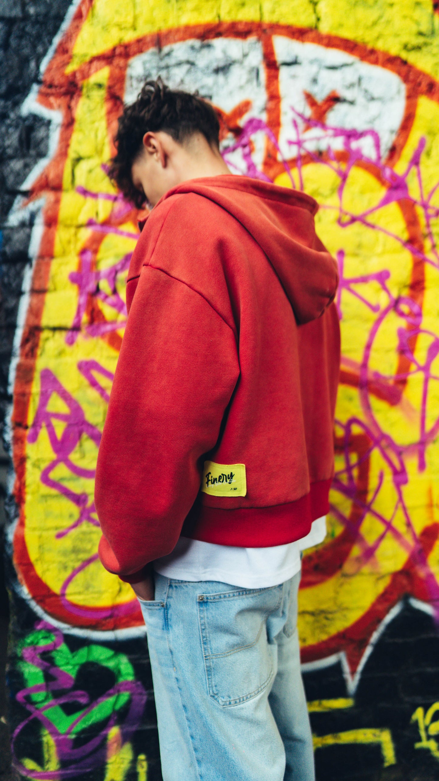 Zip Up Staple Hoodie Pale Red